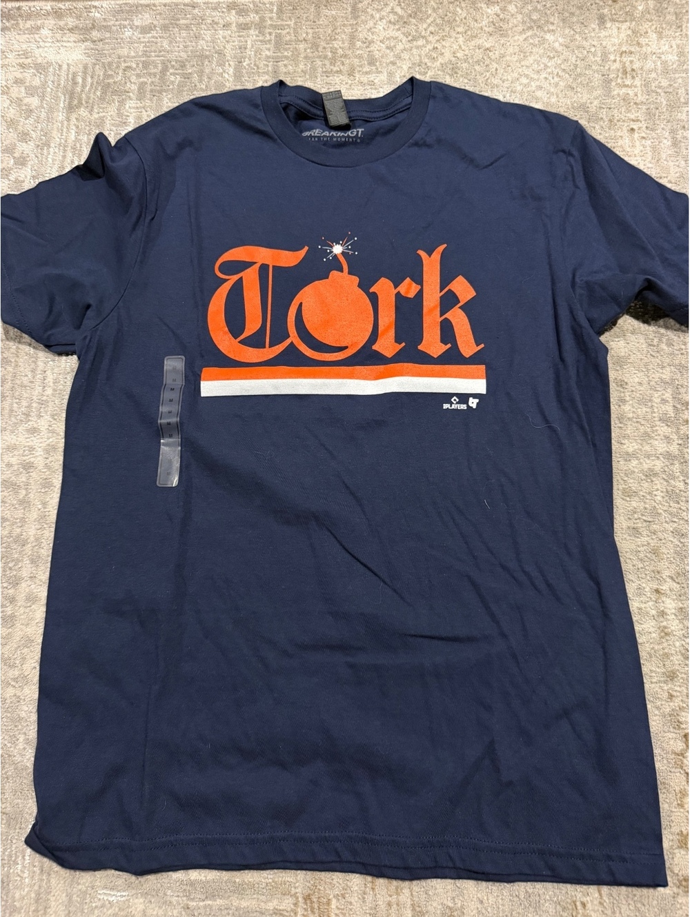 Detroit Tigers Tork Bomb Navy Blue Men's T-Shirt Size M